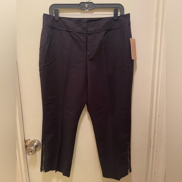 Coldwater Creek Pants - Coldwater Creek Natural Fit Cropped Leg Pants Women's Size 12P Black Stretch NWT
